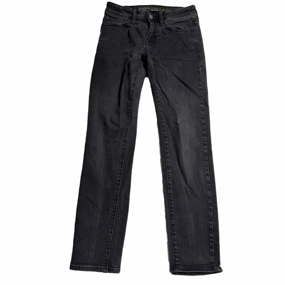 American Eagle Outfitters Grey Black Skinny Denim Jeans Young Man 28 x 28 Inches